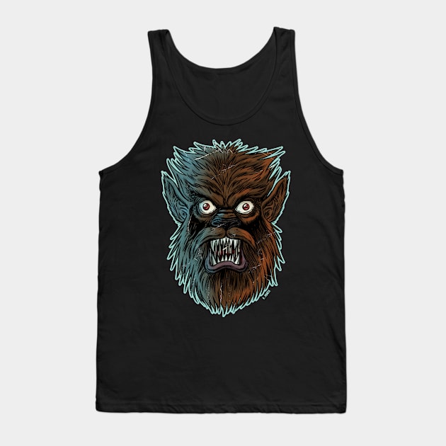 Werewolf Wolfman  Frankenhorrors Vintage monster movie graphic Tank Top by AtomicMadhouse